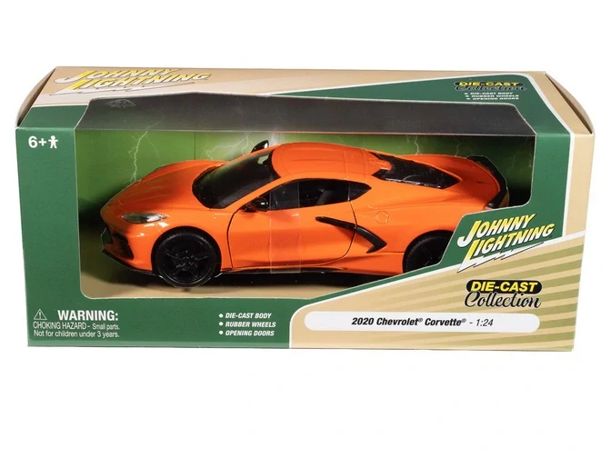 Chevrolet Corvette 2020 orange 1:24 Johnny Lightning