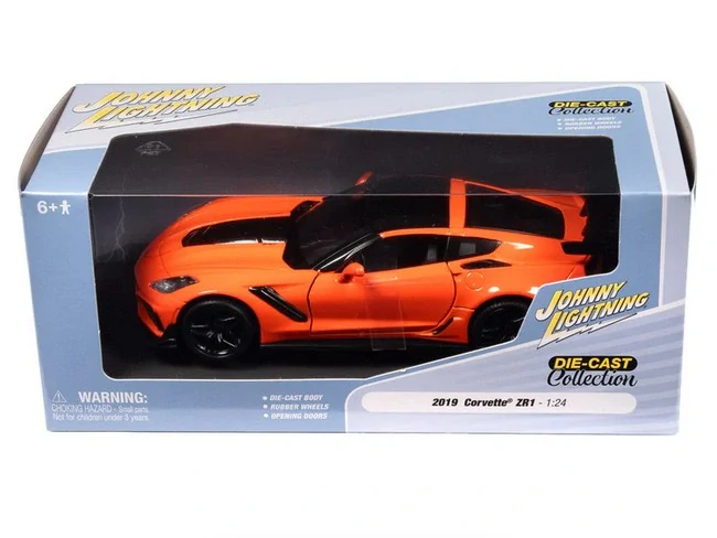 Chevrolet Corvette ZR1 2019 orange 1:24 Johnny Lightning