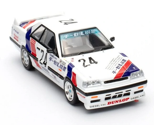 Nissan Skyline GTS-R (HR31) #24 *Diesel Kiki* JTC 1988 white/red/blue 1:64 Inno Models