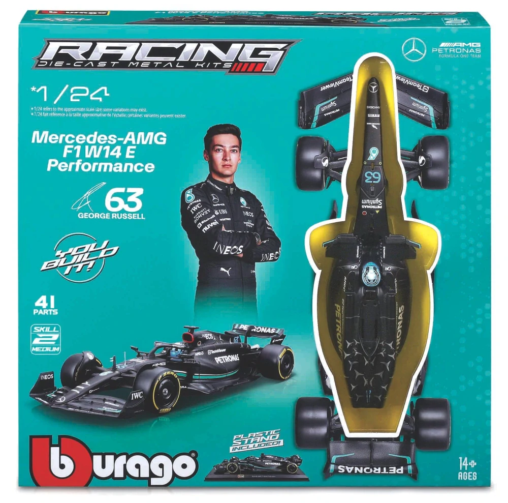 KIT - Mercedes-AMG Petronas Team F1 W14 E Performance #63 G.Russell 2023 1:24 Bburago
