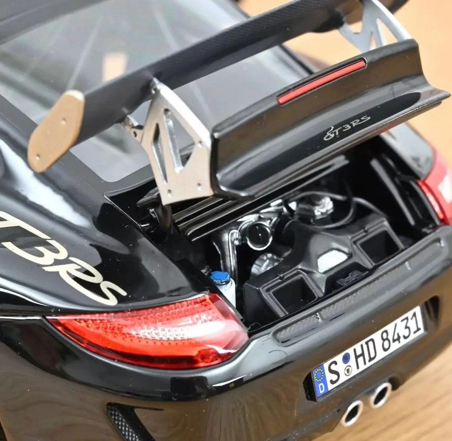 Porsche 911 GT3 RS 2009 black&white gold metallic 1:18 Norev