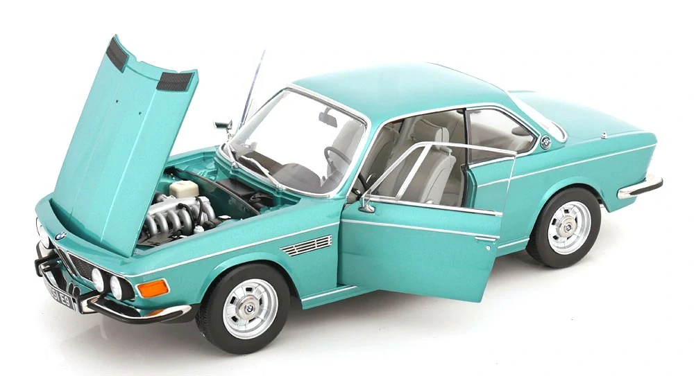 BMW 3.0 CSi E9 Coupe 1971 turquoise metallic 1:12 KK Scale