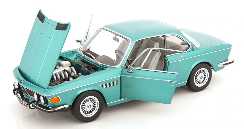 BMW 3.0 CSi E9 Coupe 1971 - Alpina Rims - turquoise metallic 1:12 KK Scale
