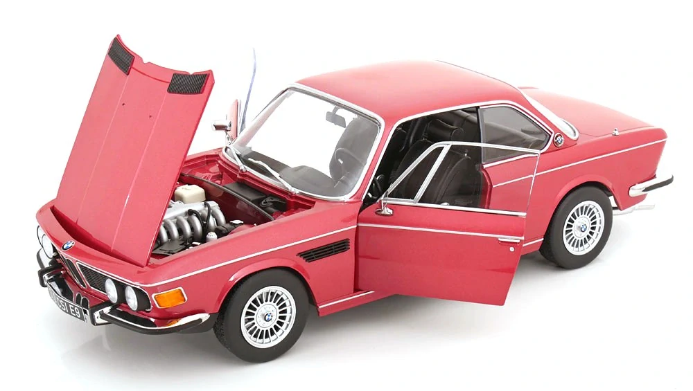 BMW 3.0 CSi E9 Coupe 1971 - Alpina Rims - red metallic 1:12 KK Scale