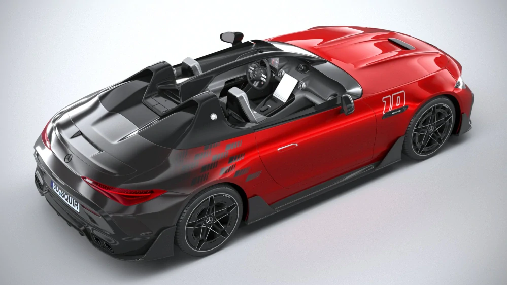 Mercedes-Benz SL AMG 4.0L V8 Biturbo 585cv PureSpeed #10 Spider Open 2025 red/black 1:18 Mercedes-Benz Dealer edition