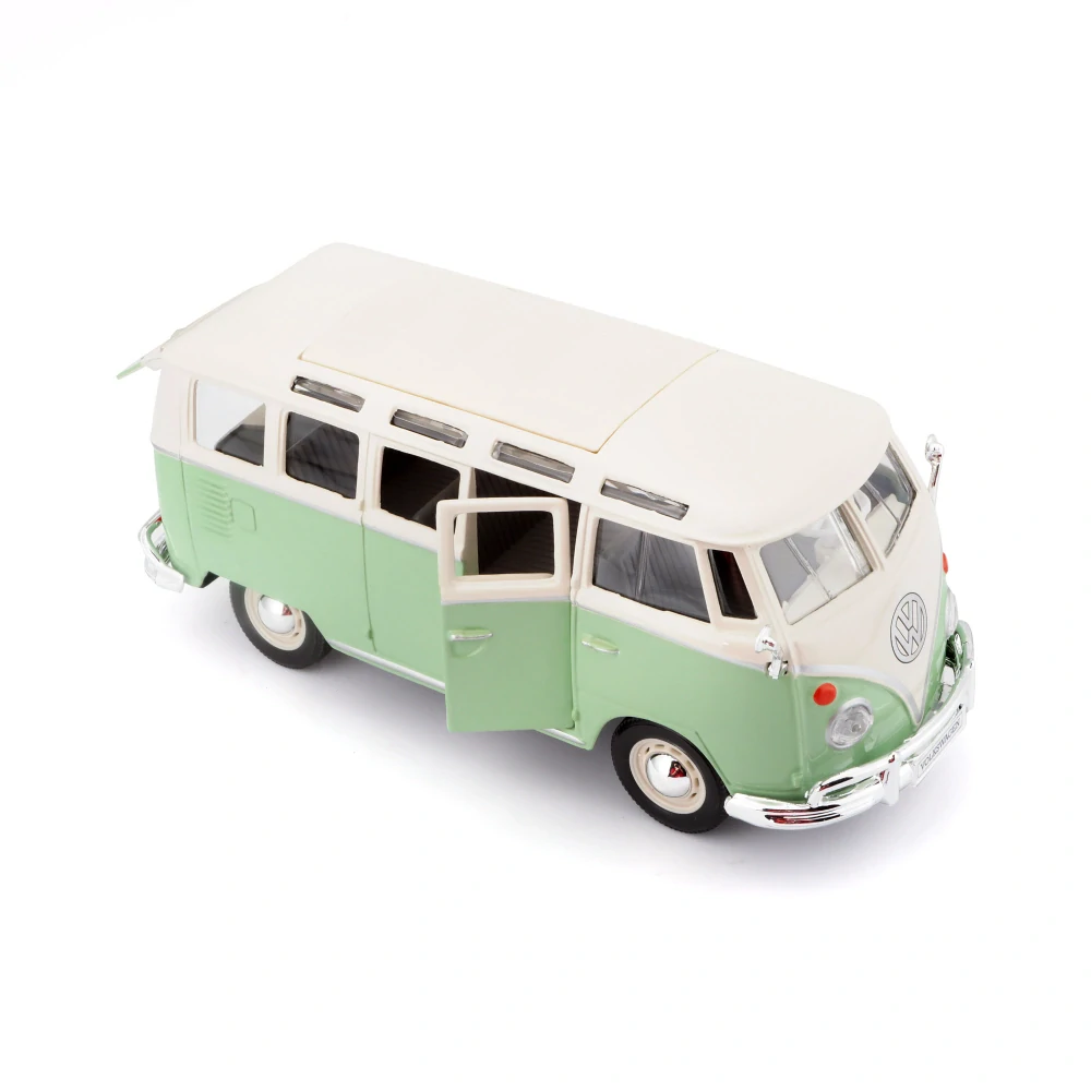 Volkswagen T1 Samba Minibus 1962 light green 1:24 Maisto