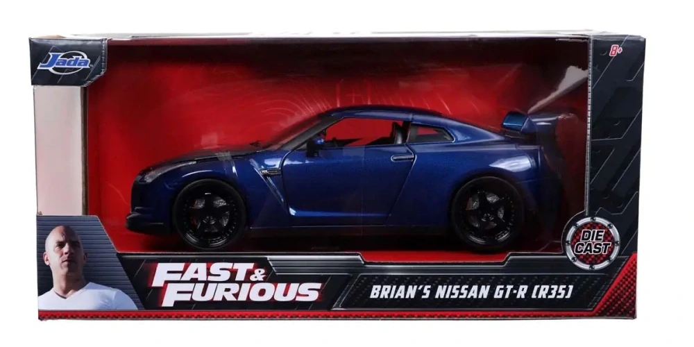 Nissan Skyline GT-R (R35) Brian's *Fast & Furious* 7 2009 blue 1:24 Jada Toys