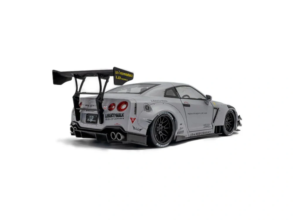 Nissan Skyline GT-R (R35) (R35) W/ Liberty Walk Body kit 2.0 2024 grey 1:18 Solido