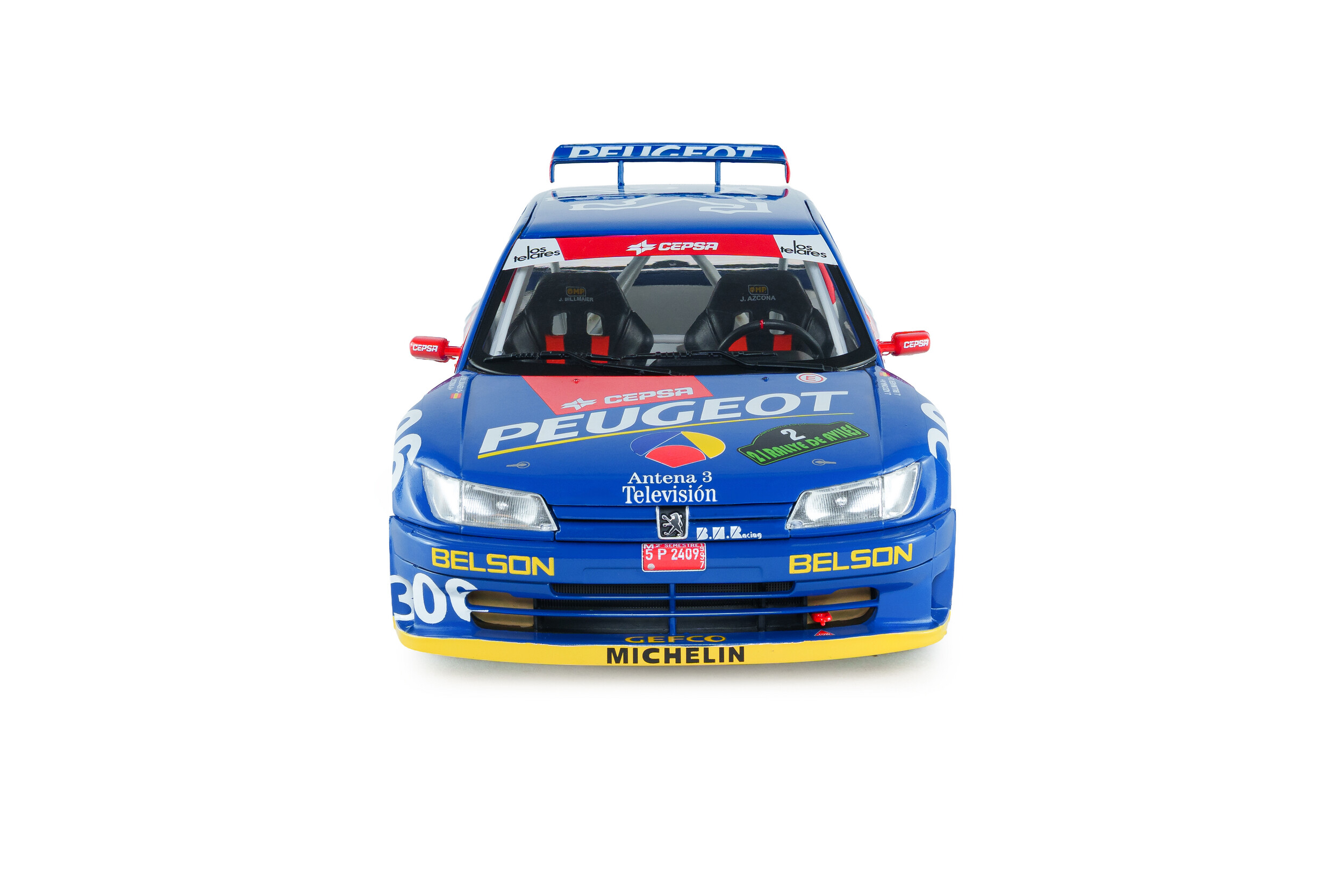 Peugeot 306 Maxi Blue #2 Ascona/Billmaier Rally de Aviles 1997 1:18 Solido