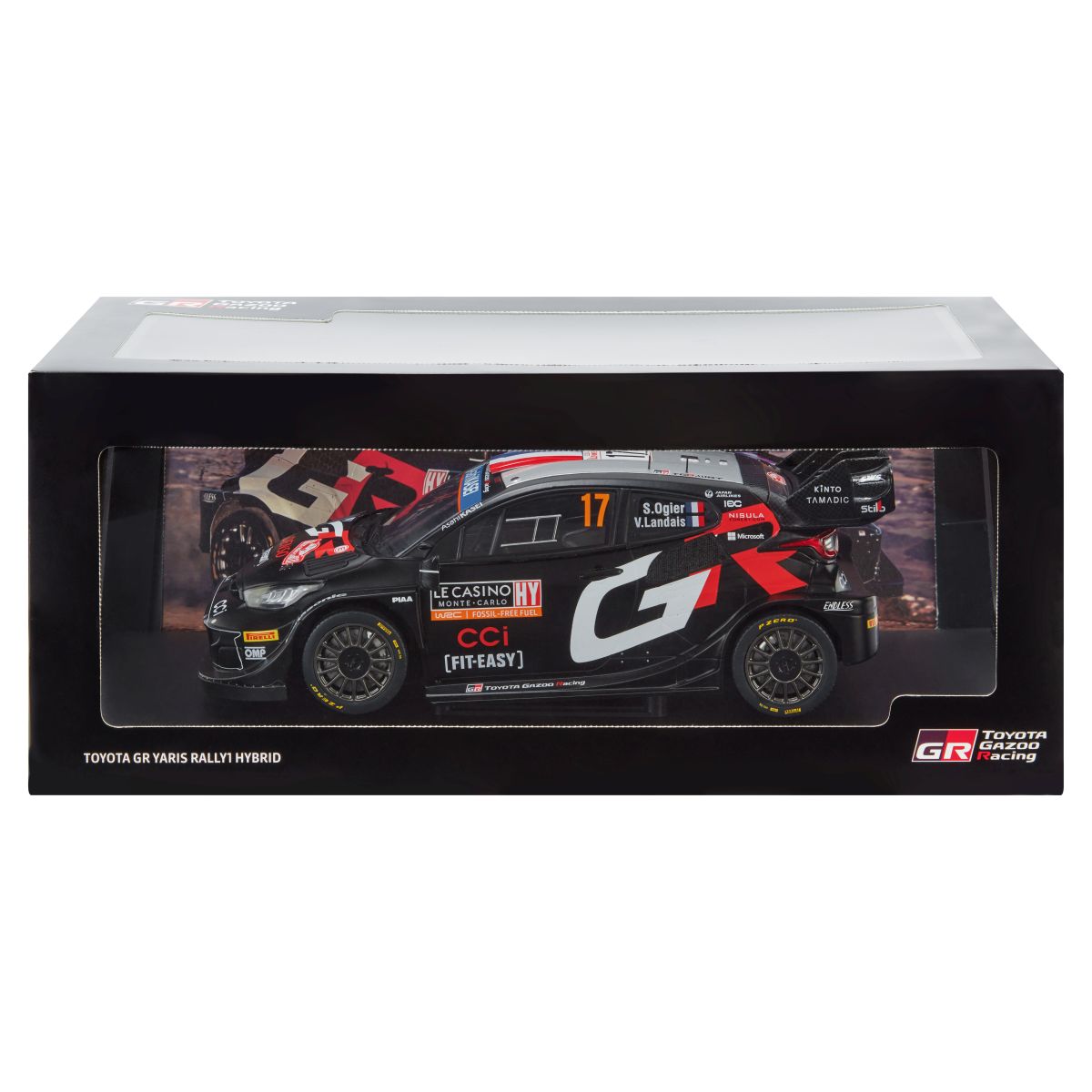 Toyota Yaris GR Rally1 Hybrid Team Toyota GAZOO Racing WRT #17 Ogier/Landais 2nd Rally Monte Carlo 2024 1:18 Ixo Models