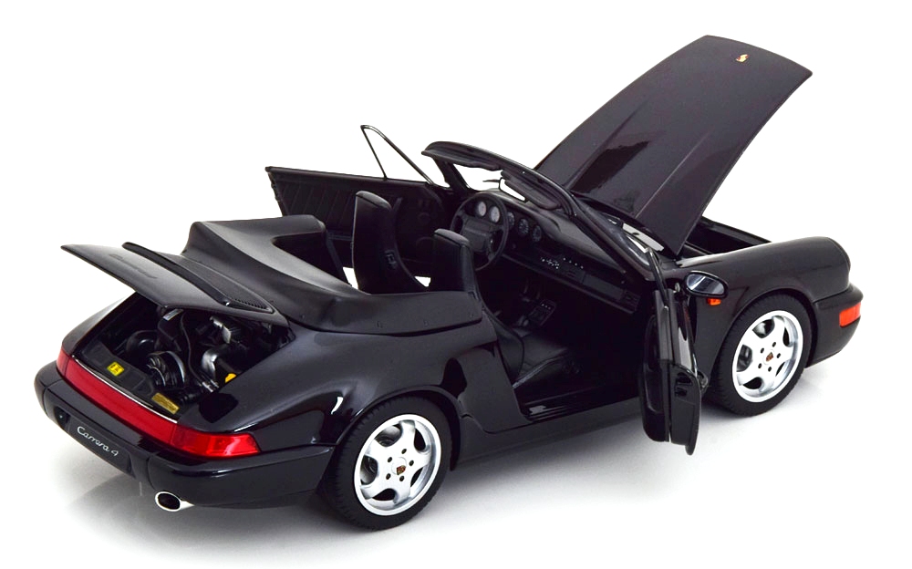 Porsche 911 964 Carrera 4 Cabrio 1990 black metallic 1:18 Norev