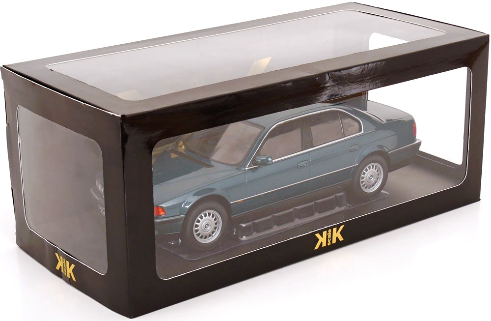 BMW 740i E38 1994 green metallic 1:18 KK Scale