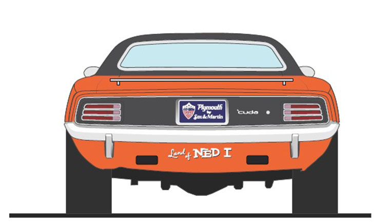 Plymouth HEMI Cuda *Sun Kissed* Sox & Martin 1970 orange 1:18 Acme Diecast
