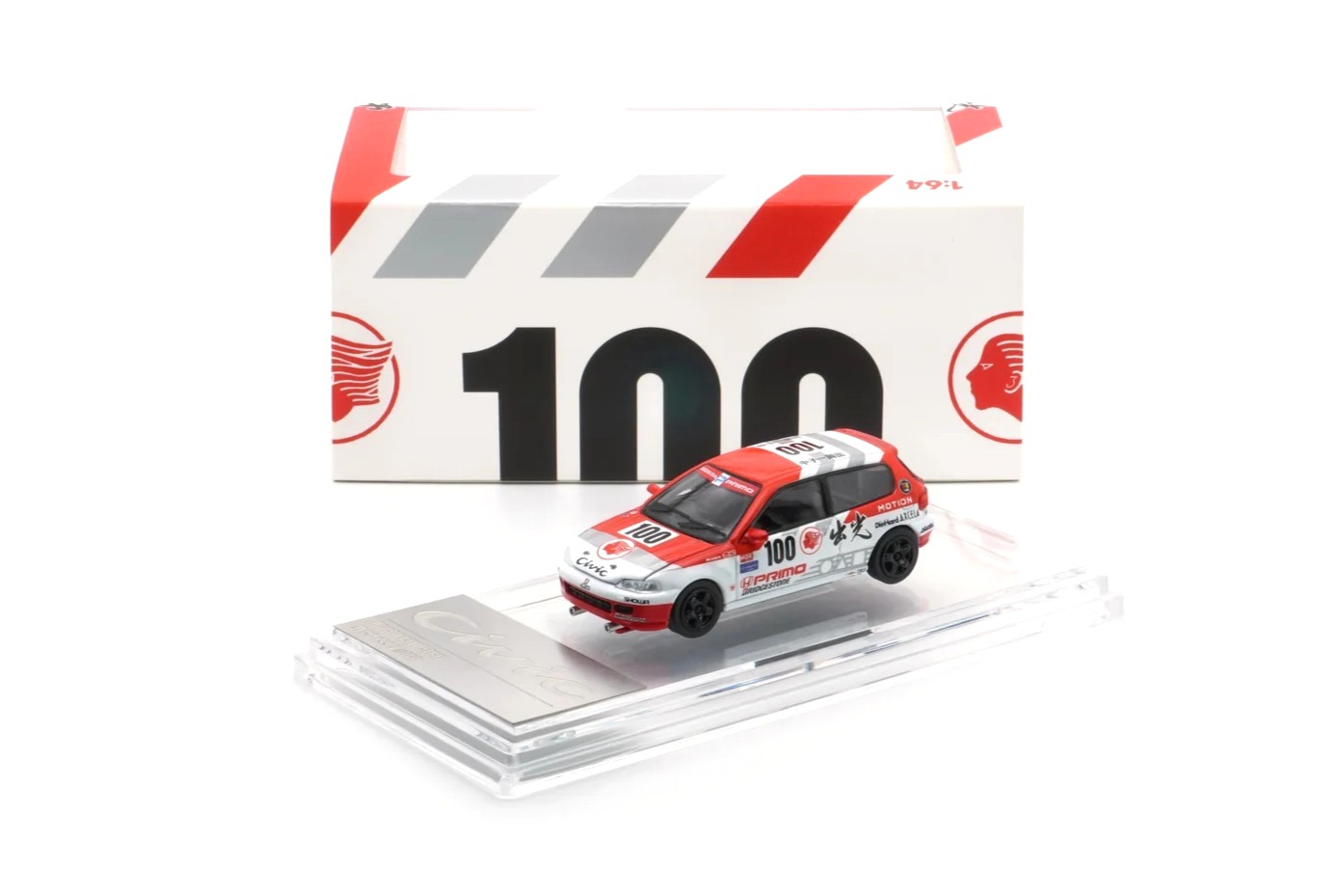 Honda Civic EG6 #100 O.Nakako (RHD) JTC Idemitsu 1993 1:64 BM Creations
