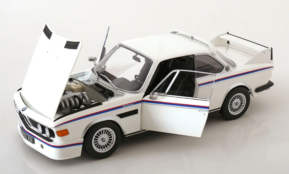 BMW 3.0 CSL E9 Coupe 1973 white 1:12 KK Scale