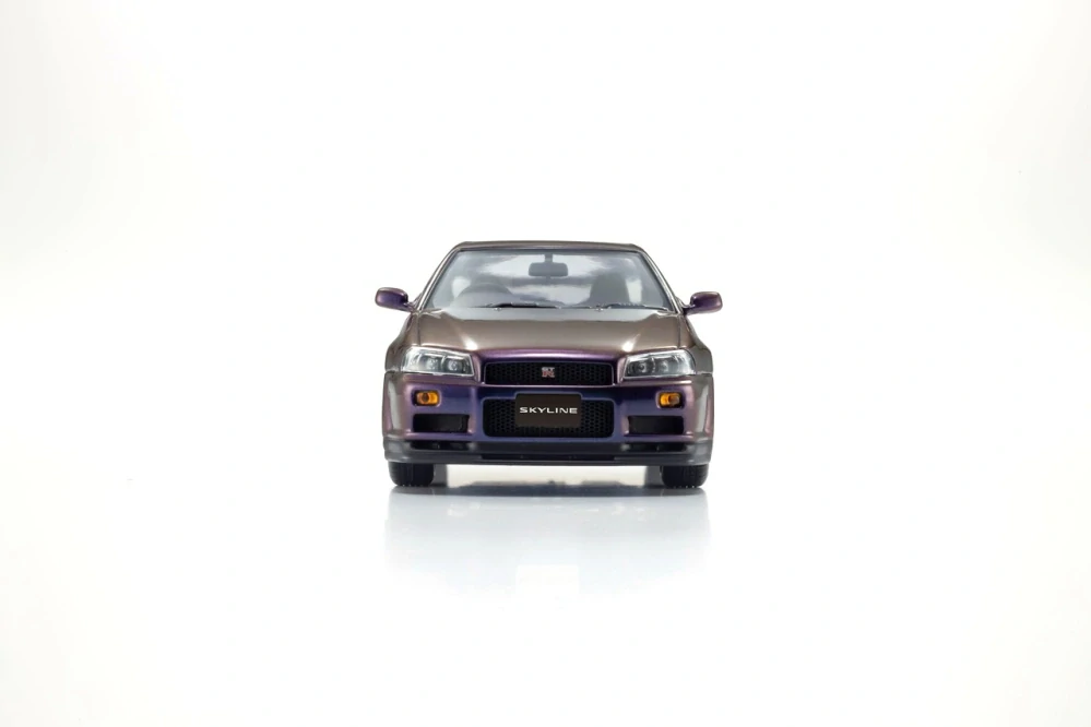 Nissan Skyline GT-R R34 V-SpecII 2001 purple 1:43 Kyosho
