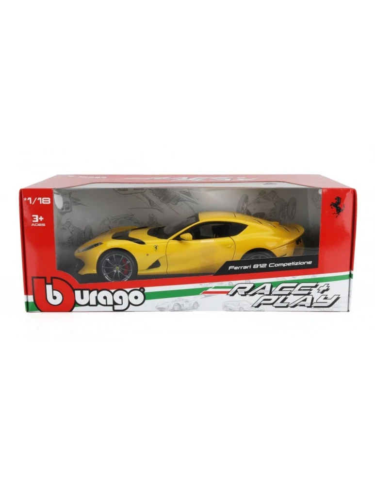 Ferrari 812 Competizione 2021 giallo modena 1:18 Bburago