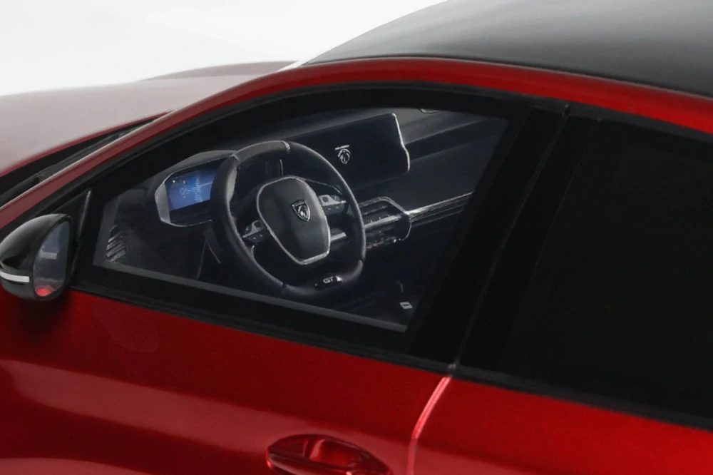 Peugeot 208 GT Hybrid 2024 red elixir 1:18 OttOmobile