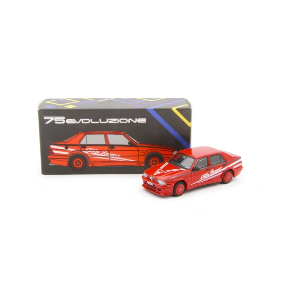 Alfa Romeo 75 1.8i Turbo Evoluzione 1987 red/white 1:64 Laudoracing Model