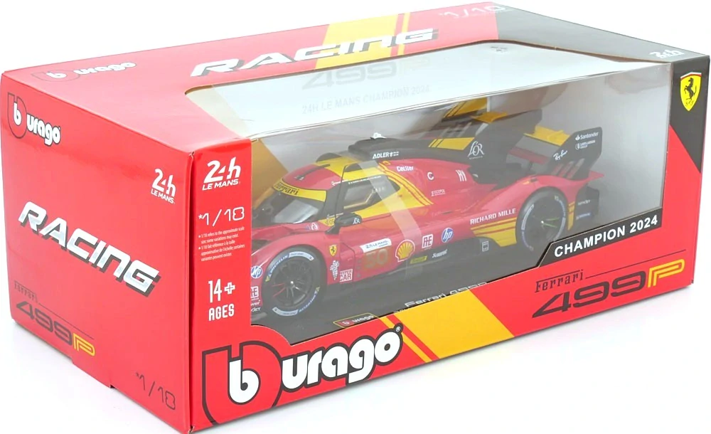 Ferrari 499P AF Corse #50 Fuoco/Molina/Nielsen Winner 24H Le Mans 2024 1:18 Bburago