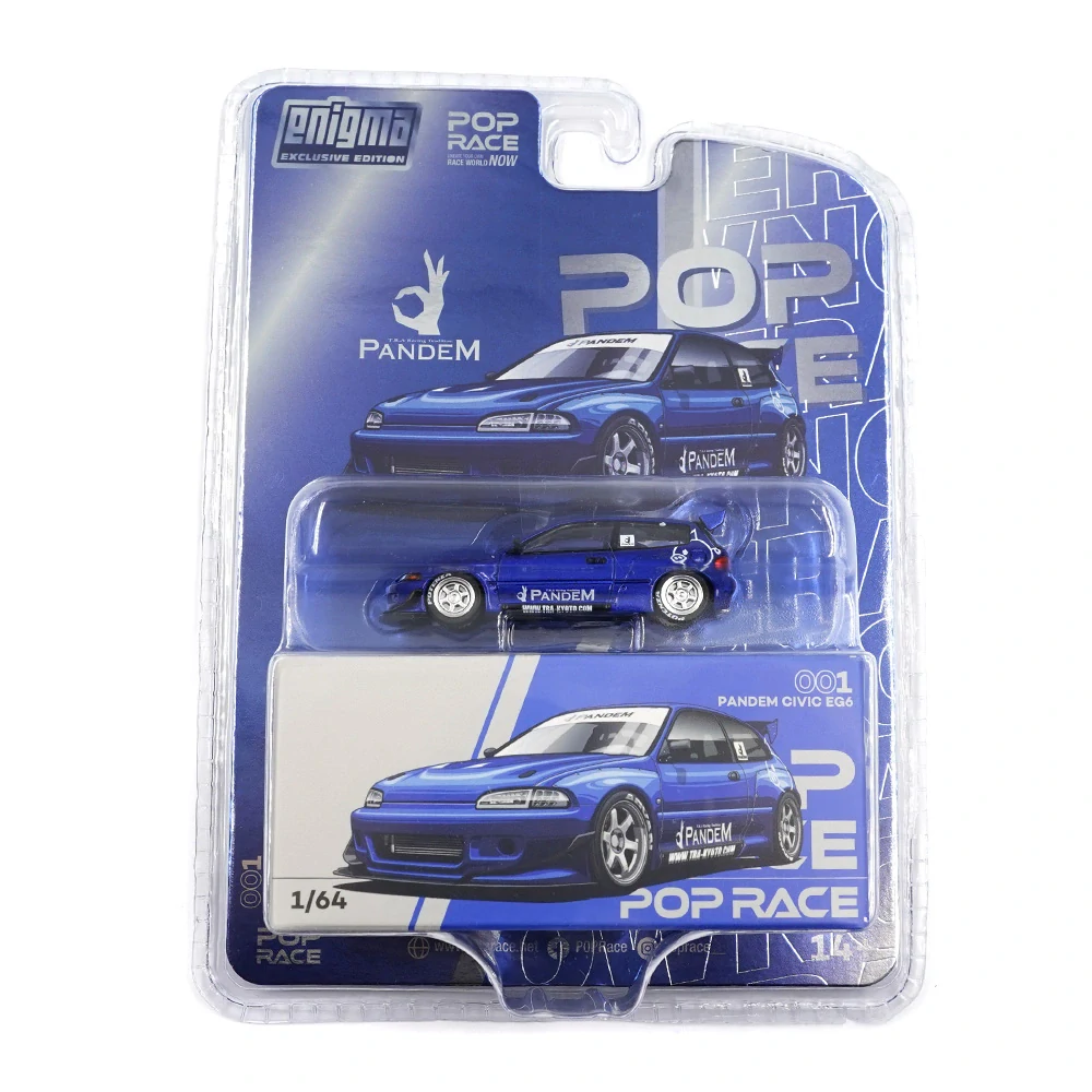 Pandem Honda Civic EG6 blue 1:64 Pop Race