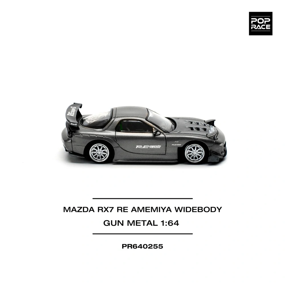 Mazda RX7 Re-Amemiya gun metal 1:64 Pop Race
