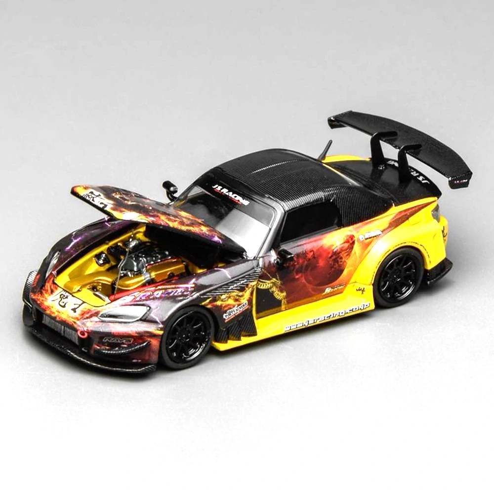 Honda S2000 Spider Hard-Top Closed J's Racing MAOU 2013 black/yellow 1:64 Motorhelix
