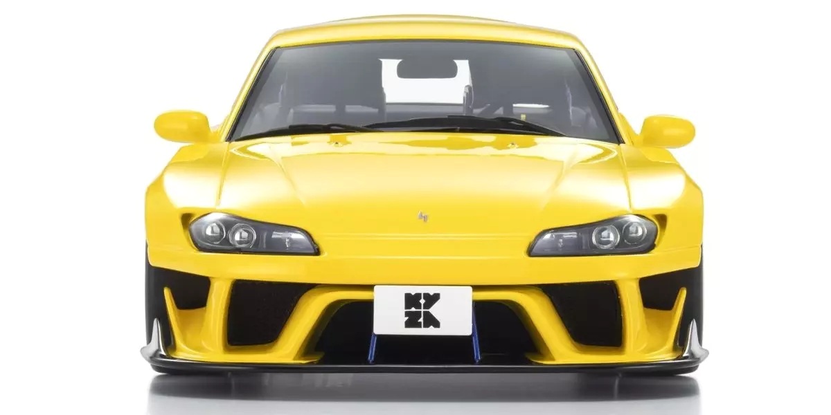 Nissan Silvia S15 Khyzyl Saleem Coupe 2002 yellow 1:18 Kyosho