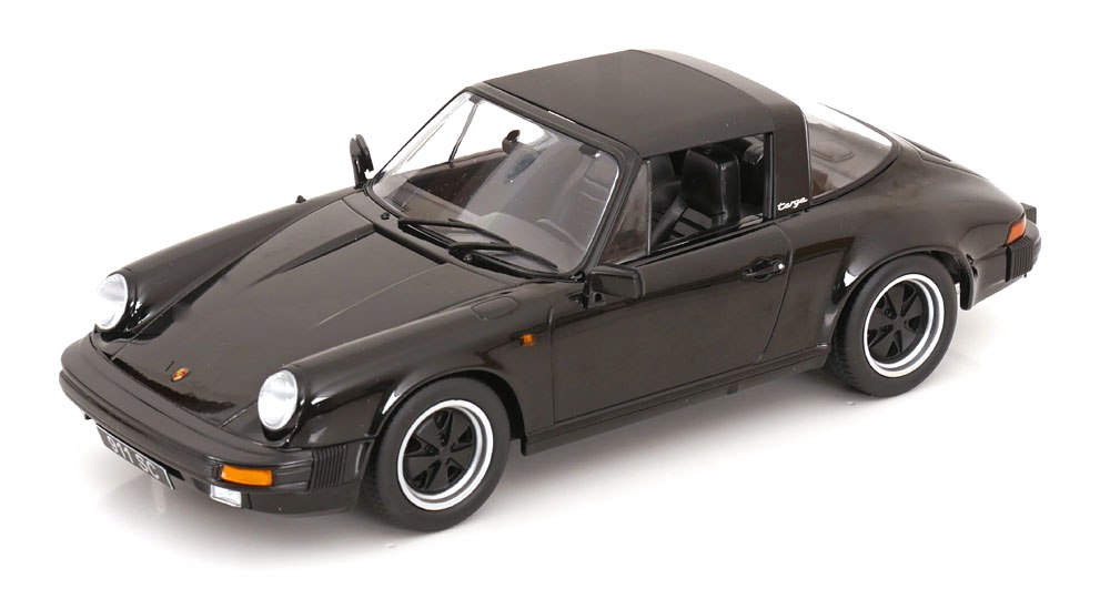Porsche 911 SC Targa 1983 with Extra Hard Top black 1:18 KK Scale