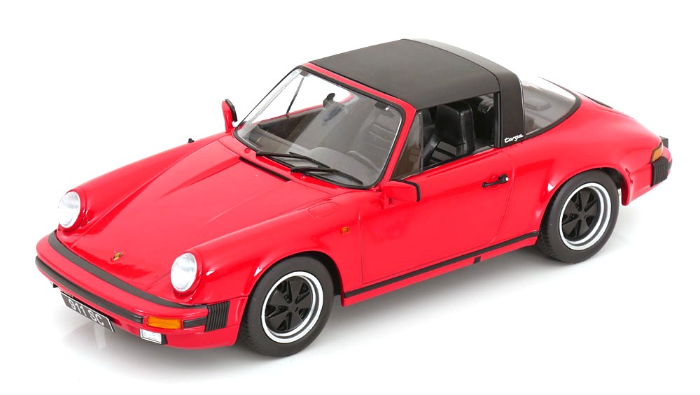 Porsche 911 SC Targa 1983 with Extra Hard Top red 1:18 KK Scale