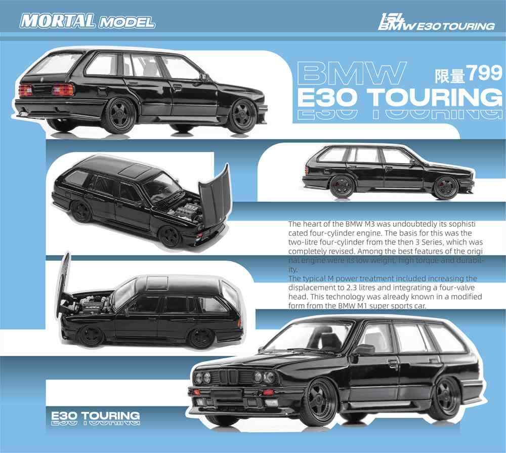 BMW E30 Touring Wagon Wide-Body black 1:64 Mortal Model