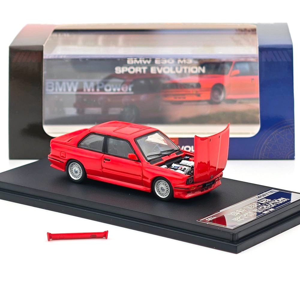 BMW E30 M3 Sport Evolution pearl red 1:64 Mortal Model