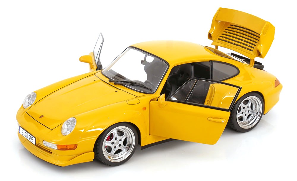 Porsche 911 993 GT2 1996 Speedline Rims yellow 1:12 KK Scale