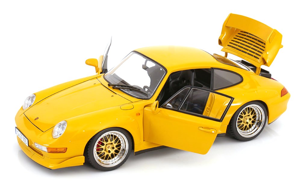 Porsche 911 993 GT2 1996 BBS Rims yellow 1:12 KK Scale