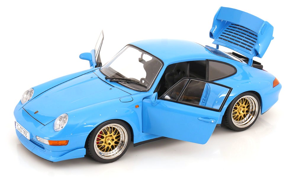 Porsche 911 993 GT2 1996 BBS Rims light blue 1:12 KK Scale