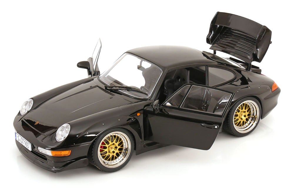 Porsche 911 993 GT2 1996 BBS Rims black 1:12 KK Scale