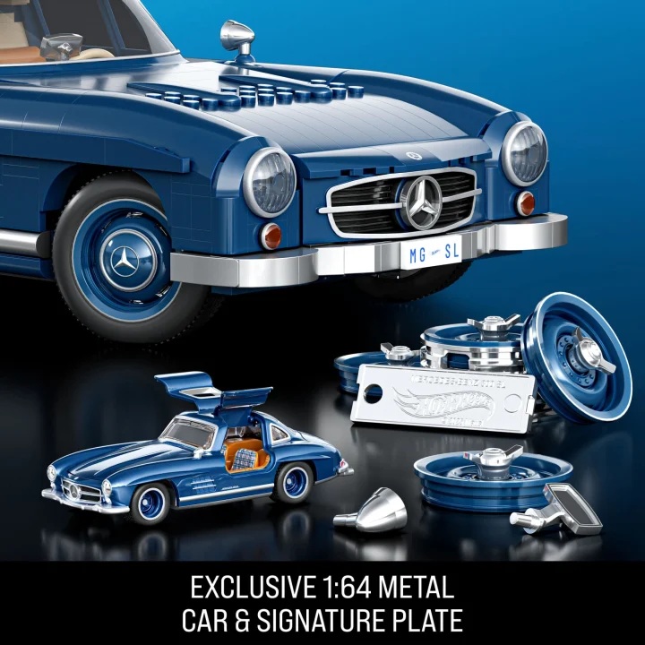Mercedes-Benz 300 SL Hot Wheels *Premium Series* blue 1:12 Hot Wheels Brick Shop