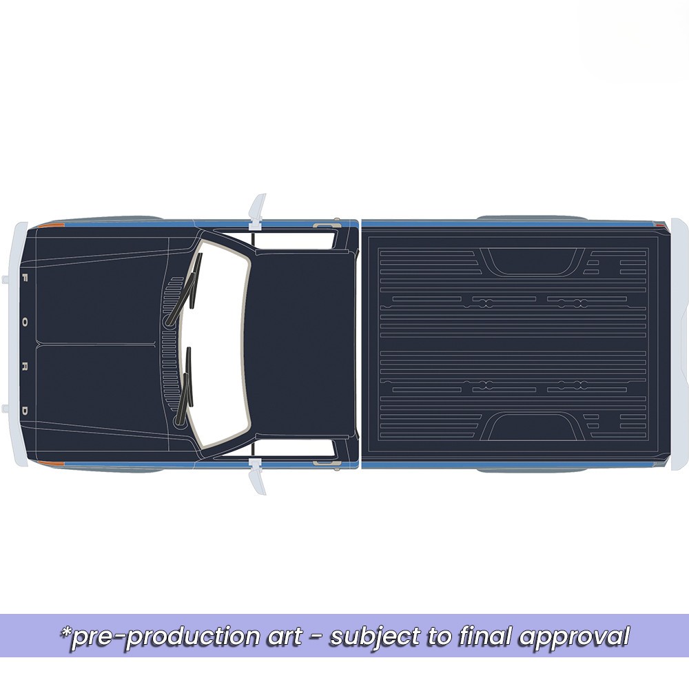 Ford F-150 Custom Explorer Short Bed Styleside 4x2 1981 Tu-Tone midnight blue metallic/medium blue glow 1:64 Ixo America