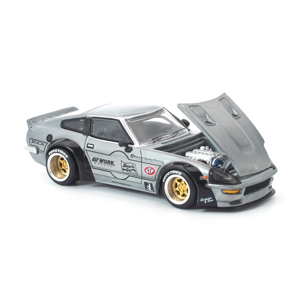 Datsun Pandem 280ZX raw metal 1:64 Pop Race Limited