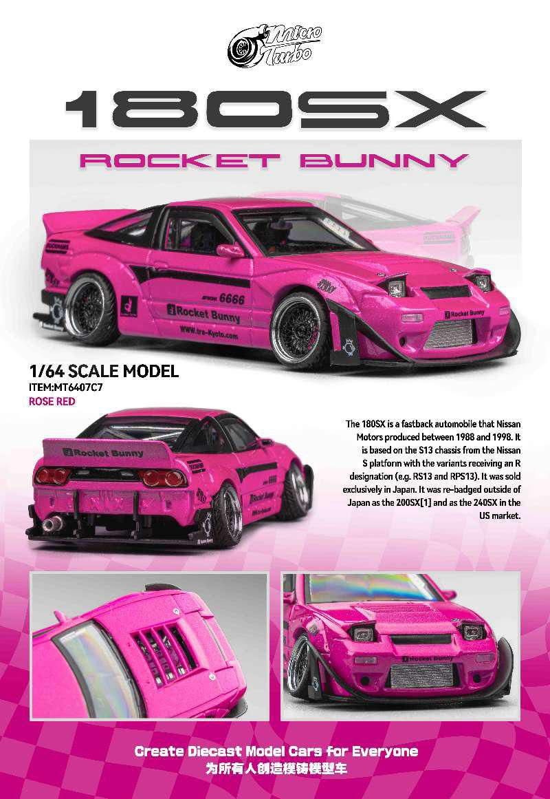 Nissan 180SX *Rocket Bunny* magenta 1:64 Microturbo
