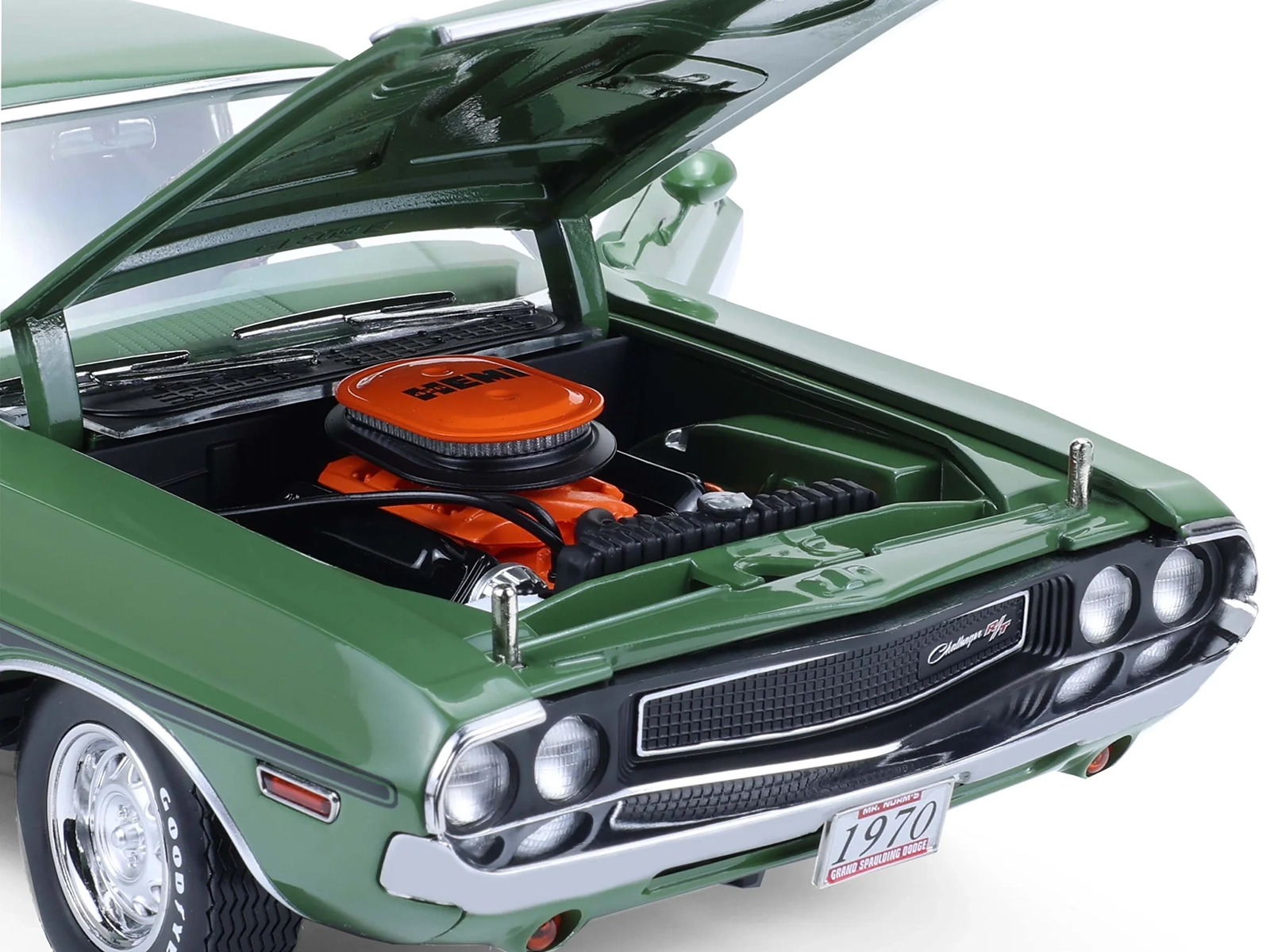 Dodge Challenger R/T Hardtop Hemi *Mr Norm's* 1970 F8 green/green top/green interior 1:18 GreenLight
