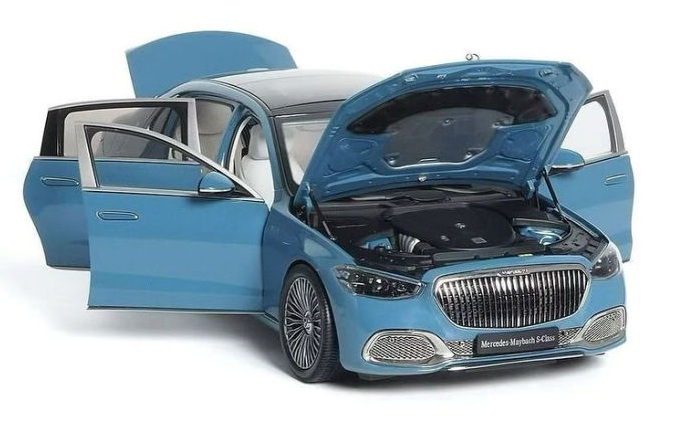 Mercedes-Maybach S-Class 2021 blue 1:18 Almost Real