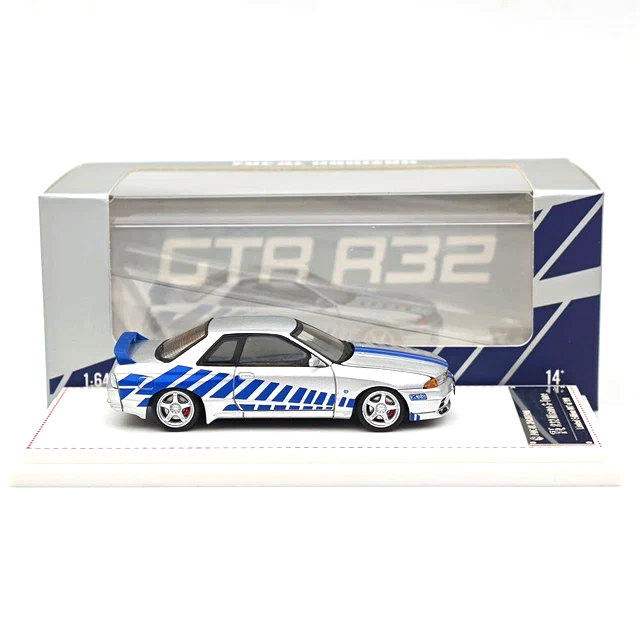 Nissan Skyline GTR-R32 Nismo S Tune *Fast & Furious* silver/blue 1:64 Focal Horizon
