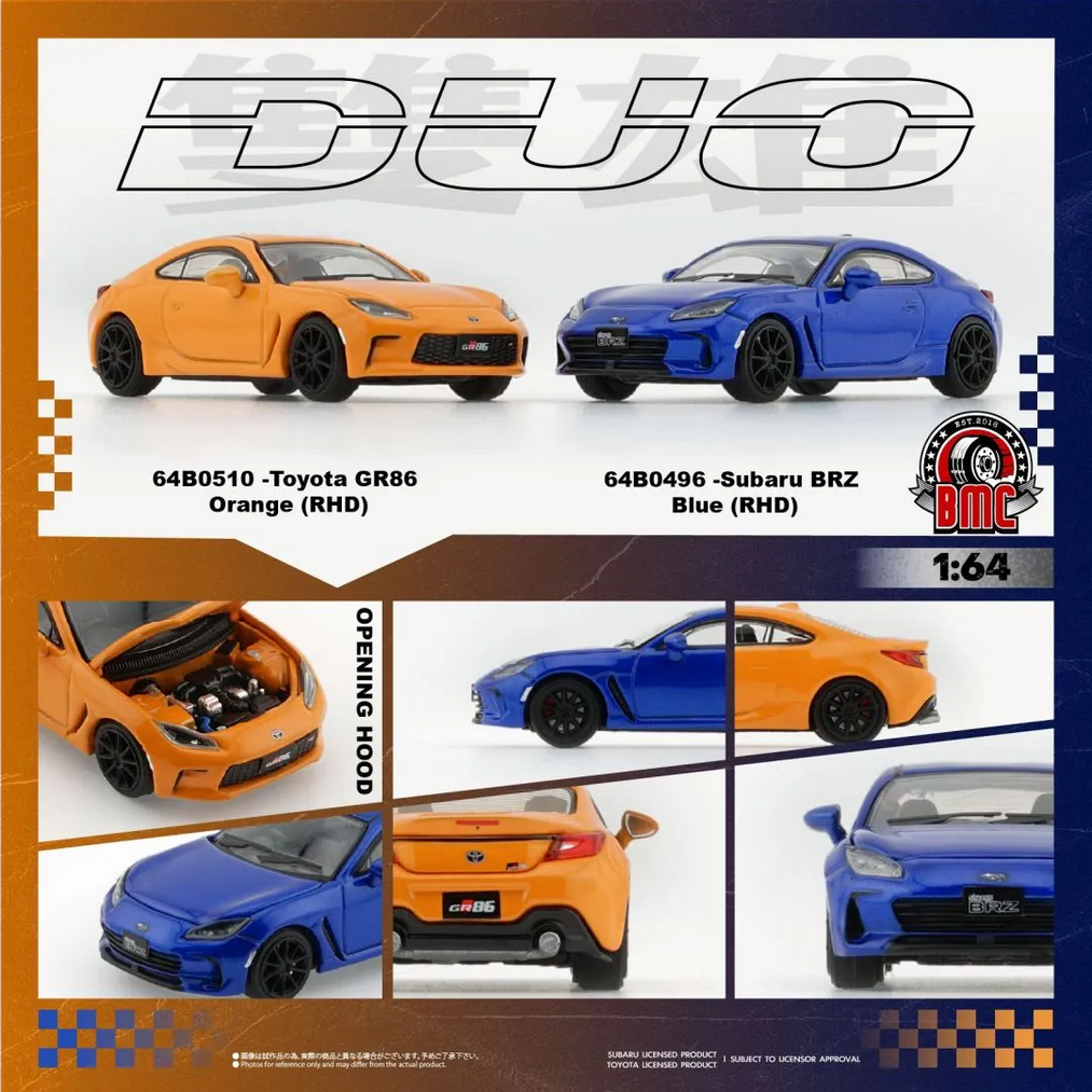 Subaru BRZ (RHD) blue 1:64 BM Creations