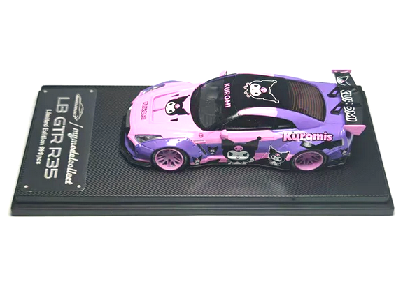 Nissan LB GTR R35 1.5V *KUROMI* pink/purple 1:64 My Model Collect