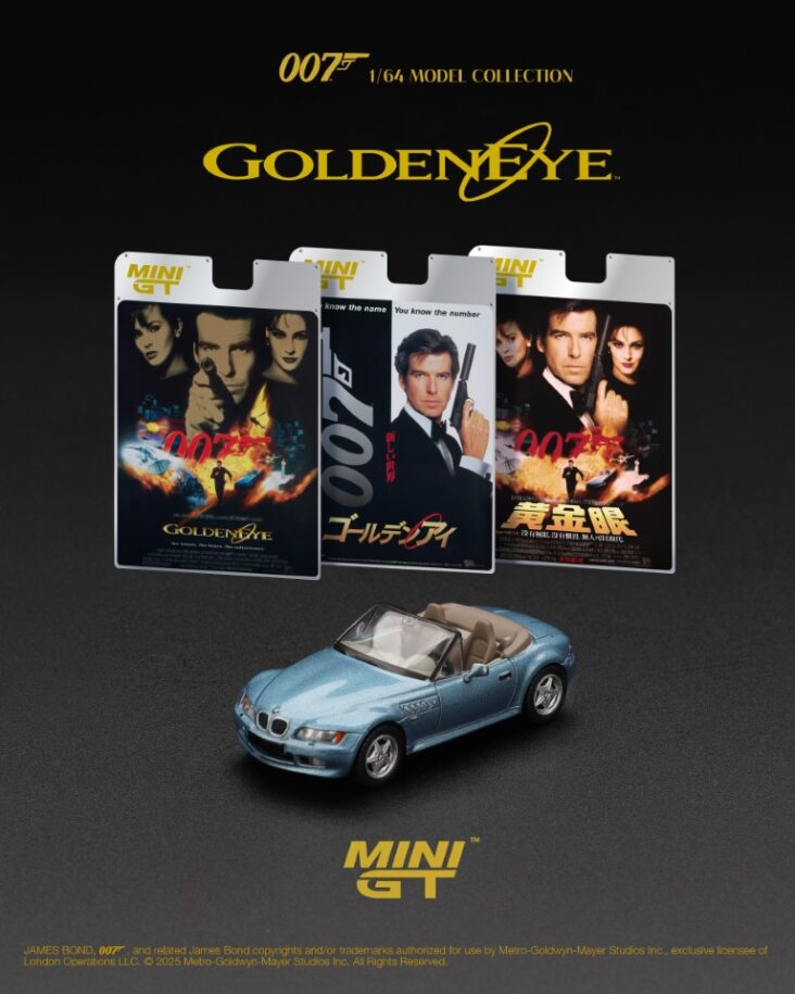 BMW Z3 *GOLDENEYE* 1995 English Blister Packaging blue 1:64 Mini GT