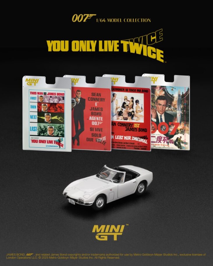 Toyota 2000GT *You Only Live Twice* 1967 Japanese Blister Packaging white 1:64 Mini GT