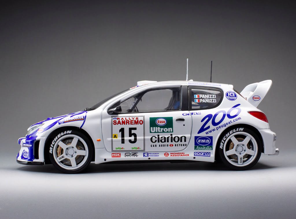 Peugeot 206 WRC #15 G.Panizzi/H.Panizzi Rally San Remo 1999 1:18 Sun Star