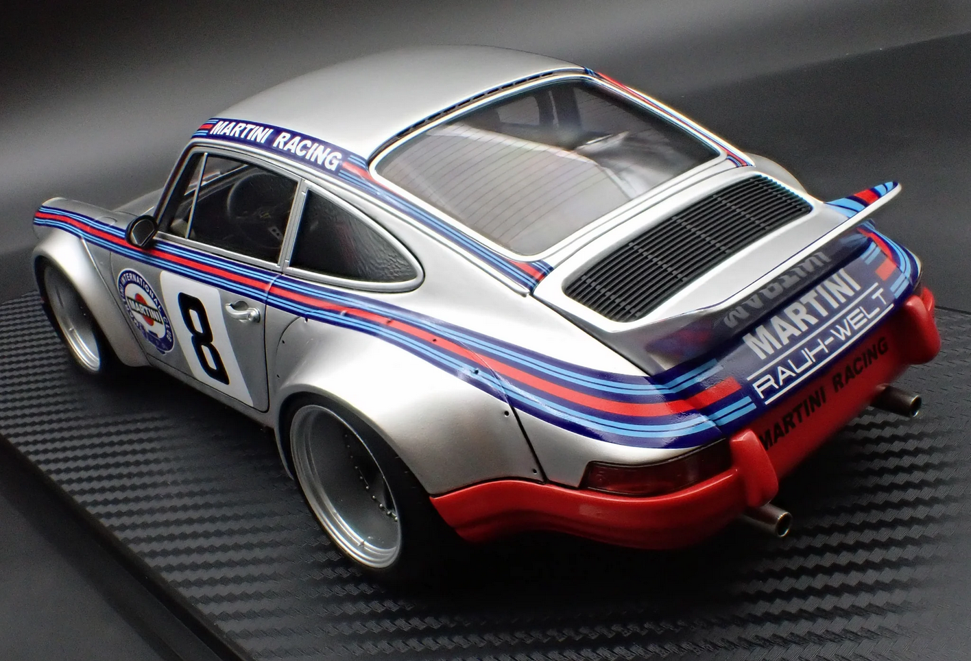 Porsche RWB Backdate silver/orange 1:18 Ignition Model