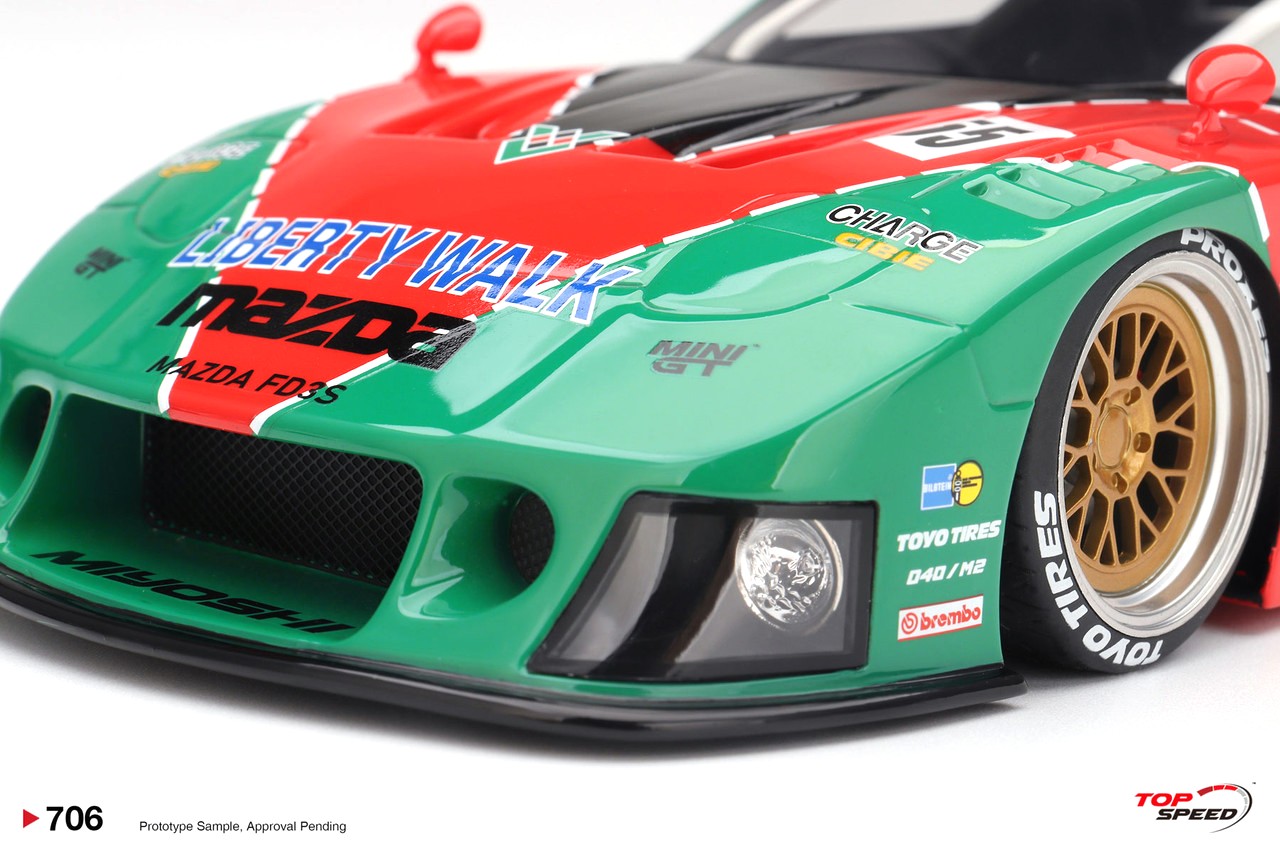 Mazda RX-7 LB-Super Silhouette 787 2024 green/red 1:18 TopSpeed Models